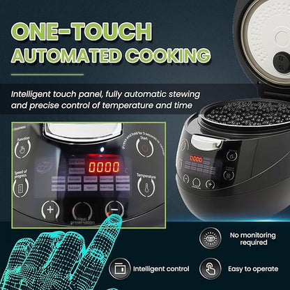 6L Boba Maker Machine, Automatic Commercial Boba Cooker with Even Heat Distribution, Intelligent Tapioca Cooker, for Milk Tea Stores Restaurants Dessert Stores Lounge Bars