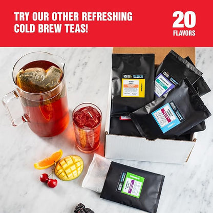 Tiesta Tea - Palm Beach Punch Cold Brew Tea, Loose Leaf, Fruit Punch Herbal Blend, Premium Iced Blend, Non-Caffeinated, 10 Cold Brew Bags, Makes One 64oz Pitcher Each
