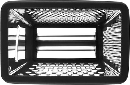 Spring Chef Professional Cheese Grater - Stainless Steel, XL Size, 4 Sides - Perfect Box Grater for Parmesan Cheese, Vegetables, Ginger - Dishwasher Safe - Black