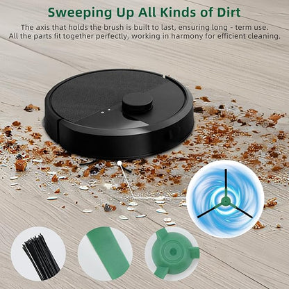 26 Pack Replacement Kits for irobot Roomba Plus 405 Combo & 505 Combo Vacuum Cleaner, 2 Roller Brush, 6 Filters, 6 Side Brush, 6 Mop Pads, 6 Vacuum Bags Replacement Parts, 1 cleaning brush