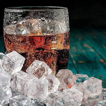 Fake Ice Cubes, 50 PCS 0.8" Fake Ice, Artificial Acrylic Crystal Diamonds for Vase Fillers, 20 mm Plastic Ice Cubes for Party, Wedding