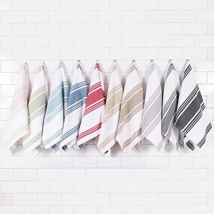 All-Clad Dual-Purpose Kitchen Towels: Highly Absorbent, Super Soft Long Lasting - 100% Cotton, 17"x30" Dish Towels for Cleaning & Drying Dishes, Pans, Glassware, or Countertops, (3-Pack), Rainfall