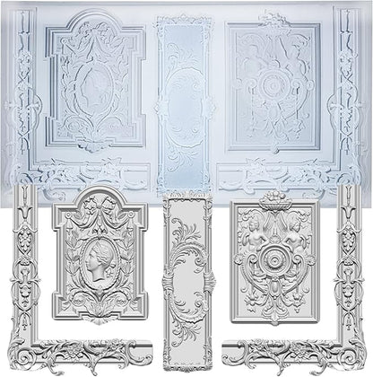 Art Mold for Polyclay Air Dry Clay Plaster, Frame and Plaque