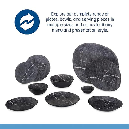 Carlisle FoodService Products Ridge Reusable Plastic Plate Dinner Plate for Home and Restaurant, Melamine, 10.5 Inches, Soapstone