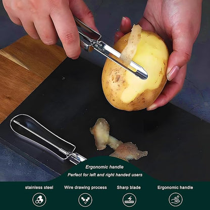 Best Vegetable Carrot Potato Peelers for Kitchen, 2 Pcs, Just Like Mom's old steel Fruits Peeler(52877)