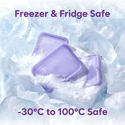 Freezer Storage Containers, 10 Pcs Assorted Containers with Lids Value Pack│Flexible even when frozen│Freezer safe│Anti-freezer burn│BPA-free│Stackable│Made in Korea