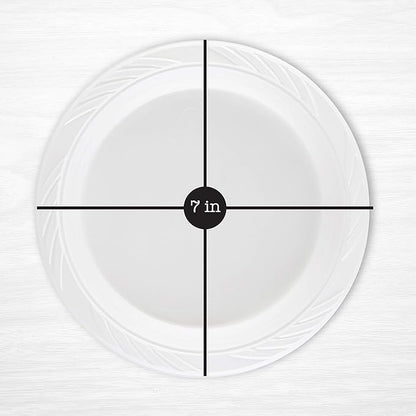 PLASTICPRO 400 Count Disposable 7 Inch White Plastic Plates