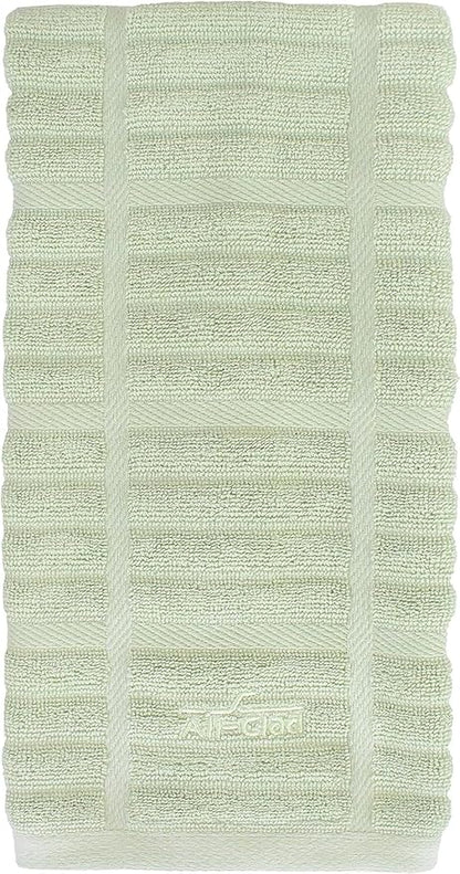 All-Clad Solid Kitchen Towel: Highly Absorbent - 100% Cotton, 17"x30" Towel for Cleaning & Drying Dishes, Glassware, or Countertops, 1-Pack, Fennel
