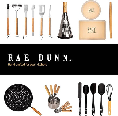 Rae Dunn Everyday Collection Multifunction Grater- Stainless Steel Grater and Zester for Cheese, Spices, Vegetables, Wood