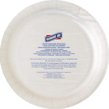 Genuine Joe Printed Paper Plates, 10" (Pack of 500)