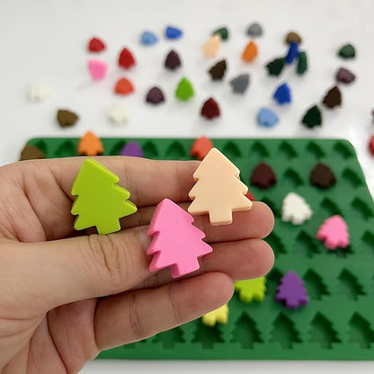 Christmas Tree Silicone Molds with Scraper - Premium Silicone Candy Mold for Festive Treats and Decorations