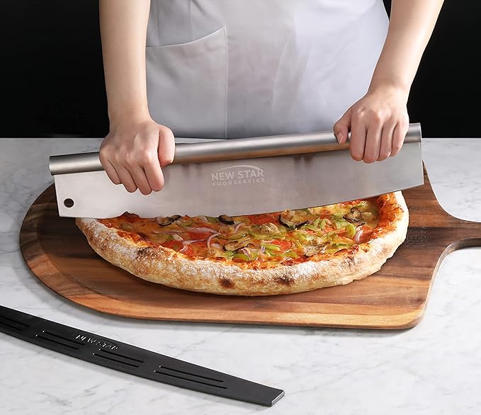 New Star Foodservice Professional Pizza Cutter and Peel Combo (30-Inch)