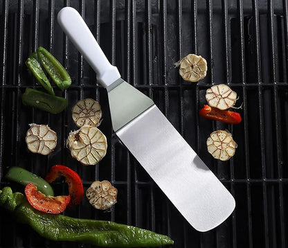 New Star Foodservice 36213 Plastic Handle Flexible Grill Turner/Spatula, 14.5-Inch, White