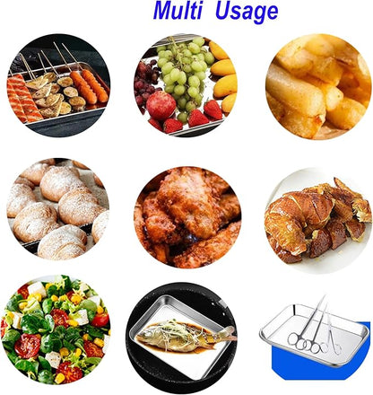 Extra Small Serving Tray in Bulk Stainless Steel 304 Little Tiny Baking Sheet Pans 9.3 x 6.9 x1.1Inch (Diagonal 10.63) Dishwasher Safe No Rust Reheat Food for 1~2 Person 12 Pack