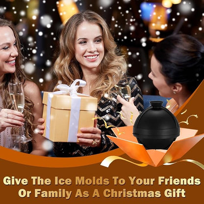 2 Pack Baseball Ice Cube Mold 2.5 Inch Large Silicone 3D Baseball Ice Cube Molds Fun Shapes Novelty Baseball Cube Molds Christmas Gifts for Cocktails, Bourbon, Brandy, Whiskey (2, Baseball)