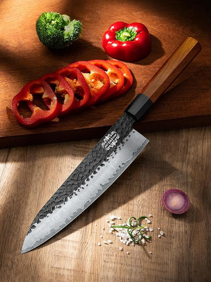 Custom Chefs Knife, Customizable Patterns and Copywriting Sharp 8 Inch Japanese Knife with Rosewood Handle, Birthday Gifts for Men in Sandalwood Gift Box