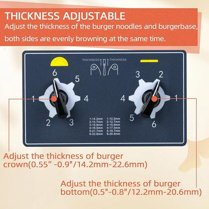 Hakka Commercial Burger Machine, Vertical 2000W Chain Type Automatic Unlimited Electric Bun Toaster for Fast Food Restaurant Grilling Browning EGO 1400 Slices/Hour