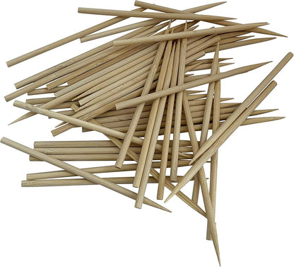 1000 Count | KingSeal Natural BAMBOO Heavy Weight Meat Skewers, Kebab Sticks, City Chicken, 4.5 Inches x 3.8mm, Bulk Pack - 1 Box of 1000