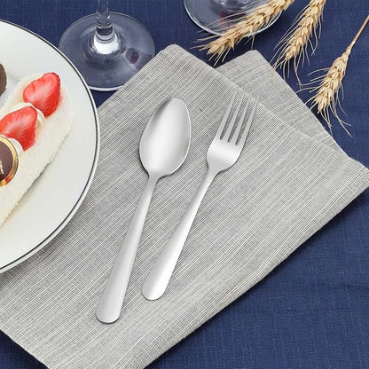 36-Piece Tea Spoons Set - 5.9" Stainless Steel Tea Spoon Silverware, Durable Small Spoons, Cost-effective Teaspoon Set of 36 for Home Kitchen Restaurant - Mirror Polished, Dishwasher Safe