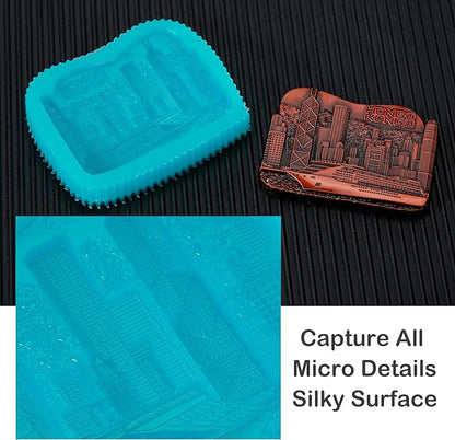 BBDINO Silicone Mold Making Kit, Super Elastic Liquid Silicone for Molds Making 3h Fast Cure 1 Gallon Kit (140.8oz) Translucent, 1A:1B Mixing Ideal for Molds Casting of Resin/Candle/Soap/Plaster