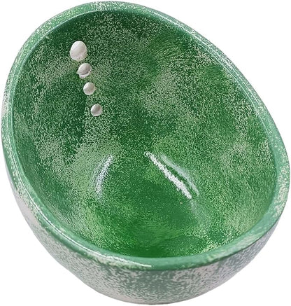 Herb Stripping Bowl with 4 Different Holes Efficient Leaf Removal Tool for Parsley Cilantro Vegetables Durable Resin Kitchen Gadget Veggie Herbs Stripper Imitation Ceramic Pottery Design