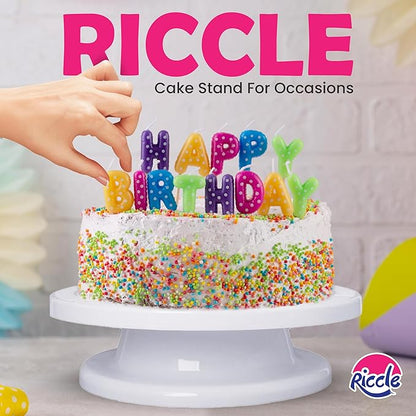 Riccle 88 pcs Cake Decorating Kit with Cake Turntable - Includes 50 Disposable + 2 Reusable Piping Bags and Tips Set, 24 Icing Piping Tips, 2 Spatulas, 3 Icing Comb Scraper, Baking Supplies