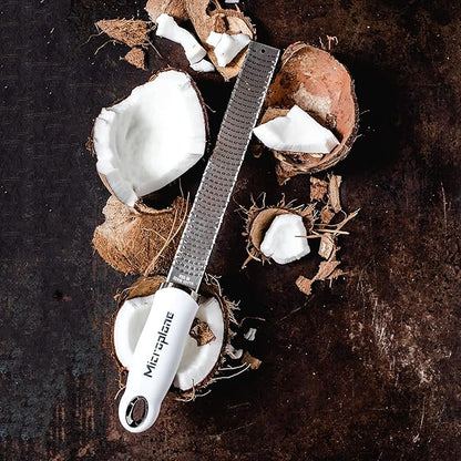 Microplane Premium Classic Citrus Zester Tool and Parmesan Cheese Grater - White