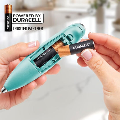 Zulay Kitchen Powerful Milk Frother Wand With 4 AA Duracell Batteries - Ultra Fast Handheld Drink Mixer - Electric Whisk Foam Maker for Coffee, Lattes, Cappuccino, Matcha & Creamer - Fresh Mint