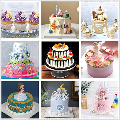 237 Pcs Cake Decorating Kit with Aluminium Alloy Rotating Cake Turntable,Cake Leveler,24 Numbered Icing Tips,2 Coupler,2 Spatulas,3 Comb Scrapers,100 Disposable Pastry Bags