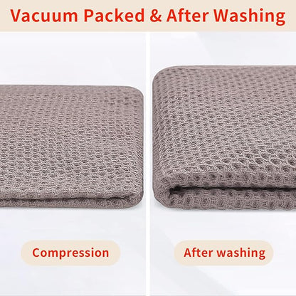 Homaxy 100% Cotton Waffle Weave Kitchen Dish Cloths, Ultra Soft Absorbent Quick Drying Dish Towels, 12 x 12 Inches, 8-Pack, Multicolor