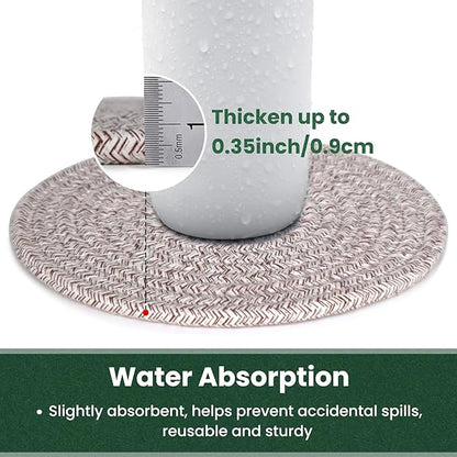 8 Inch Trivets for Hot Dishes, Hot Pots and Pans, Thick Heat Resistant Large Coaster for Kitchen, Hot Pads, Kitchen Essentials, Kitchen Decor for Table & Countertop with Storage Basket, 5 Pcs