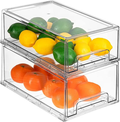 Sorbus Medium Clear Storage Drawers (4 Pack)
