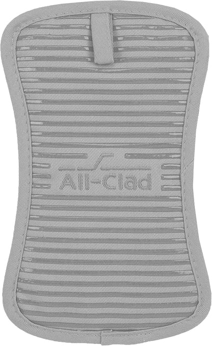 All-Clad Premium Pot Holder & Hot Pad: Heat Resistant to 500 Degrees - 100% Cotton, 10"x6.25" Hot Pad for Kitchen and Barbeque, (1-Pack), Titanium