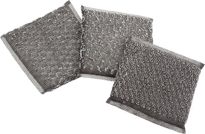 Cuisinart 5-Piece Grill & Griddle Scrubber Set, Bristle Free Stainless Steel 3 Steam Cleaning Sponges with Water Tray, Perfect for Grill & Griddle Cleaning Easy Stain Remover, BBQ & Camping Tool