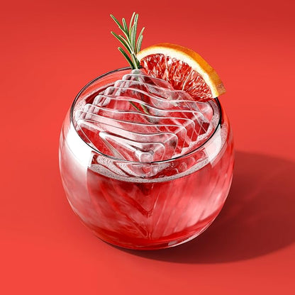 ZOKU Set of 2 Silicone Ice Molds, Luxe, Large Wavy & Faceted Cube Forms for Craft Cocktails, Keeps Drinks Colder Longer with Less Dilution, Easy-Release, BPA-Free