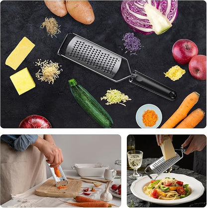 Cheese Grater with Non-Slip Handle, Lemon Zester, Extra Coarse Grater, 15in x 1.4in