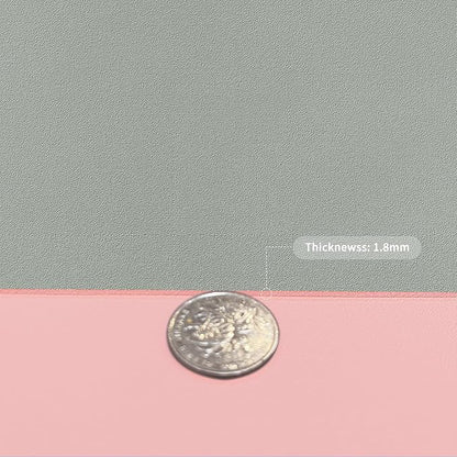 Leather Desk Mat,1.8mm Thick,16x60 Inch Desk Cover,Desk Protector Mat,Dresser Cover Top,XL Desk Mat,Table Top Protector,Dresser Protector Top(Pink+Silvery,16x60)
