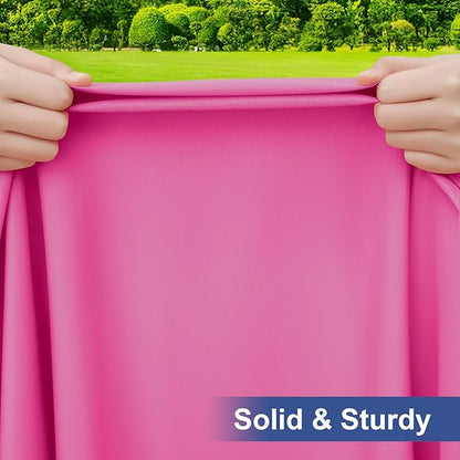 homing Rectangle Table Cloth Cover, Waterproof Polyester Elastic Fitted Tablecloth, Fits for 5 Foot Folding Tables, Washable Table Protector for Picnic, Camping, Outdoor (Rose Pink, 30" x 60")