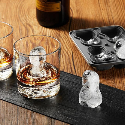 Nax Caki 3D Sloth Ice Cube Mold Fun Shapes, Cute Sloth Gifts for Women, Large Craft Ice Mold, Big Sloth Ice Cube Trays for Whiskey Cocktails Bourbon