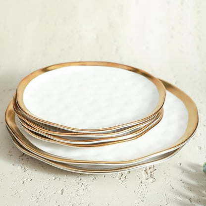 Stone Lain Florian Modern Porcelain Dish Set, 32-Piece Dishes for 8, White