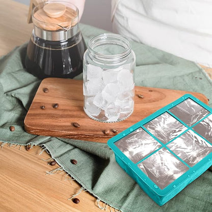Silicone Ice Cube Trays 3 Pack - Large Size Silicone Ice Cube Molds with Leak Proof Removable Lid Square Ice Cube Tray And BPA Free for Cocktail,Whiskey, Stackable Flexible Ice
