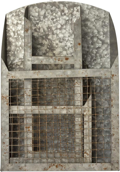 Primitives by Kathy Rustic Farmhouse Wire Bins - Handmade Galvanized Metal for Home and Kitchen Decor, Farmhouse Style