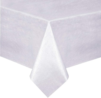 Home Bargains Plus Quilted Heavy Duty Table Pad Protector with Flannel Backing, Cut to Fit, Heat Resistant, Wipe Clean, Protects Table from Spills and Scratches, White, 60” x 84” Rectangle