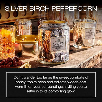 Large - Silver Birch Peppercorn by Voluspa for Unisex - 18 oz Candle