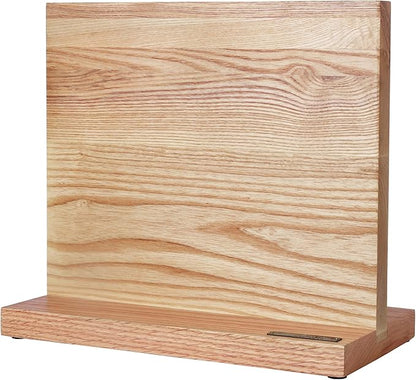 YOUSUNLONG Magnetic Knife Block - Magnetic Knife Holder - Magnetic Knife Stand - Double-sided Super Magnetic with Natural Fraxinus wood - Holds 10“ knives - Space Saver - Large storage knife holder