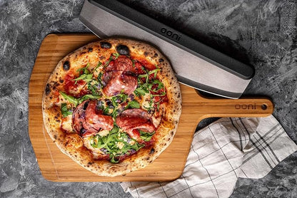 Ooni 12” Bamboo Wood Pizza Peel –12 Inch Pizza Spatula Paddle, Wooden Pizza Cutting Board, Pizza Oven Accessories