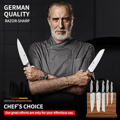 MAD SHARK Kitchen Knife Set, 5PCS Sharp Ultra Chef Knife Set, High Carbon Stainless Steel Knives Set with Ergonomic Handle, Professional Kitchen Knives Sets, Gift Box Packaging