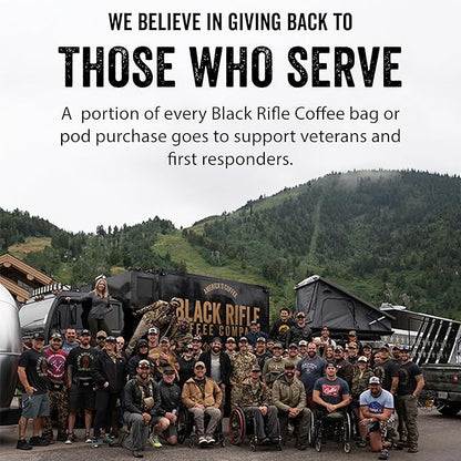 Black Rifle Coffee Company Blackbeard's Delight, 12oz Bag, Ground Coffee Dark Roast - Roasted Blend Made from Arabica Beans - Colombian & Brazilian Beans - Veteran Founded & American Made