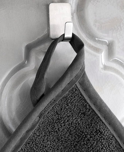 RITZ Terry Potholder & Hot Pad: Unparalleled Heat Resistant, Durable 100% Cotton – Ergonomically Designed for Optimal Grip – Easy-Care Machine Washable – 4-Pack, Black/Graphite