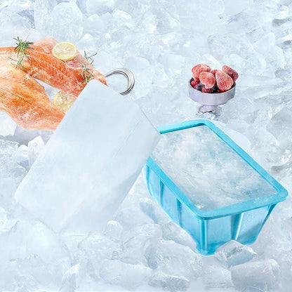 Extra Large Ice Block Mold 4-Pack (32LB),Reusable Silicone Ice Bath Accessories, Large Ice Mold for Freezer, Cold Plunge Ice Blocks,Ice Block Mold for Ice Bath, Ice Bath Ice Mold for Chiller & Therapy